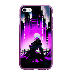 Чехол iPhone 6/6S Plus матовый Люси из аниме Cyberpunk Edgerunners, цвет: 3D-фиолетовый