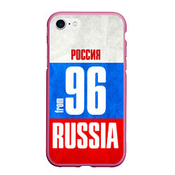 Чехол iPhone 7/8 матовый Russia: from 96, цвет: 3D-малиновый