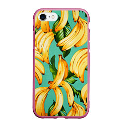 Чехол iPhone 7/8 матовый Банан, цвет: 3D-малиновый