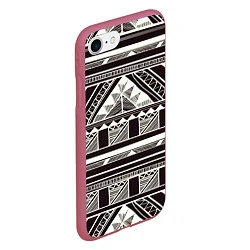 Чехол iPhone 7/8 матовый Etno pattern, цвет: 3D-малиновый — фото 2