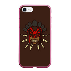 Чехол iPhone 7/8 матовый Bloodseeker Face, цвет: 3D-малиновый