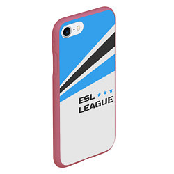 Чехол iPhone 7/8 матовый ESL league, цвет: 3D-малиновый — фото 2