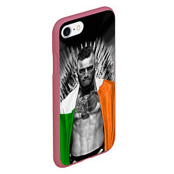 Чехол iPhone 7/8 матовый McGregor: Boxing of Thrones, цвет: 3D-малиновый — фото 2
