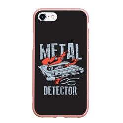 Чехол iPhone 7/8 матовый Metal Detector, цвет: 3D-светло-розовый