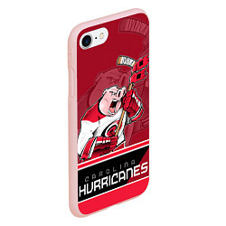 Чехол iPhone 7/8 матовый Carolina Hurricanes, цвет: 3D-светло-розовый — фото 2