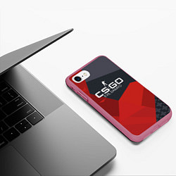 Чехол iPhone 7/8 матовый CS:GO Evil Daimyo style, цвет: 3D-малиновый — фото 2
