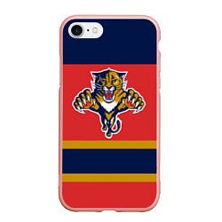 Чехол iPhone 7/8 матовый Florida Panthers, цвет: 3D-светло-розовый