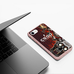 Чехол iPhone 7/8 матовый CS:GO Kill Confirmed Style, цвет: 3D-светло-розовый — фото 2