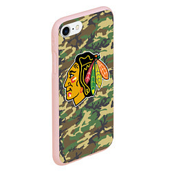 Чехол iPhone 7/8 матовый Blackhawks Camouflage, цвет: 3D-светло-розовый — фото 2