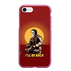 Чехол iPhone 7/8 матовый Stalin: Ill Be Back, цвет: 3D-малиновый