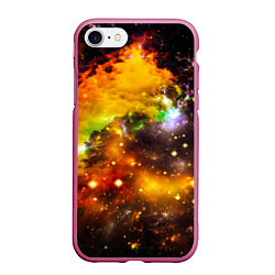 Чехол iPhone 7/8 матовый Восхитительный космос, цвет: 3D-малиновый