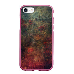 Чехол iPhone 7/8 матовый Металлические краски, цвет: 3D-малиновый