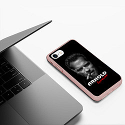 Чехол iPhone 7/8 матовый Arnold forever, цвет: 3D-светло-розовый — фото 2