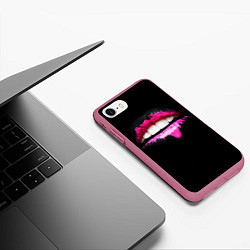 Чехол iPhone 7/8 матовый Гламур, цвет: 3D-малиновый — фото 2