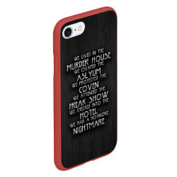 Чехол iPhone 7/8 матовый Американская история ужасов цвета 3D-красный — фото 2