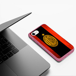 Чехол iPhone 7/8 матовый Milan5, цвет: 3D-малиновый — фото 2