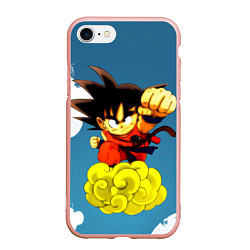 Чехол iPhone 7/8 матовый Small Goku, цвет: 3D-светло-розовый