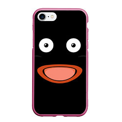 Чехол iPhone 7/8 матовый Mr Popo Face, цвет: 3D-малиновый