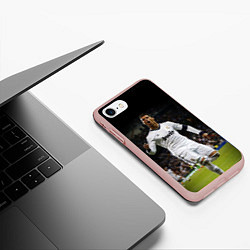 Чехол iPhone 7/8 матовый Роналдо, цвет: 3D-светло-розовый — фото 2