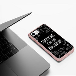 Чехол iPhone 7/8 матовый Строитель 13, цвет: 3D-светло-розовый — фото 2