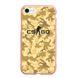 Чехол iPhone 7/8 матовый CS GO: Dust, цвет: 3D-светло-розовый