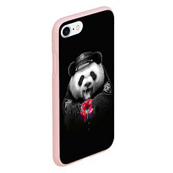 Чехол iPhone 7/8 матовый Donut Panda, цвет: 3D-светло-розовый — фото 2