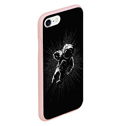 Чехол iPhone 7/8 матовый Космическое прикосновение, цвет: 3D-светло-розовый — фото 2