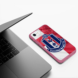 Чехол iPhone 7/8 матовый Tottenham Hotspur FC, цвет: 3D-малиновый — фото 2