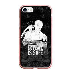 Чехол iPhone 7/8 матовый No Place is Safe, цвет: 3D-светло-розовый