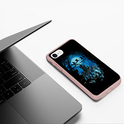 Чехол iPhone 7/8 матовый Zombie Island, цвет: 3D-светло-розовый — фото 2