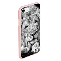 Чехол iPhone 7/8 матовый Милый лев, цвет: 3D-светло-розовый — фото 2