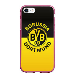 Чехол iPhone 7/8 матовый Borussia Dortmund FC, цвет: 3D-малиновый