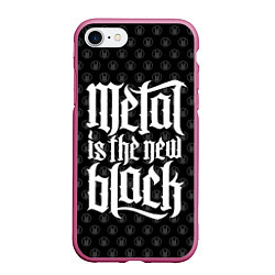 Чехол iPhone 7/8 матовый Metal is the new Black, цвет: 3D-малиновый