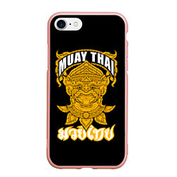 Чехол iPhone 7/8 матовый Muay Thai Fighter, цвет: 3D-светло-розовый