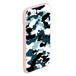 Чехол iPhone 7/8 матовый Камуфляж зимний: пятна, цвет: 3D-светло-розовый — фото 2