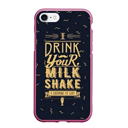 Чехол iPhone 7/8 матовый Milk Shake, цвет: 3D-малиновый