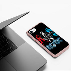 Чехол iPhone 7/8 матовый AC/DC: Ice & Fire, цвет: 3D-светло-розовый — фото 2