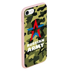 Чехол iPhone 7/8 матовый Russian army, цвет: 3D-светло-розовый — фото 2