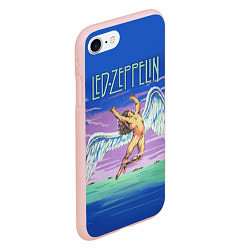 Чехол iPhone 7/8 матовый Led Zeppelin: Angel, цвет: 3D-светло-розовый — фото 2