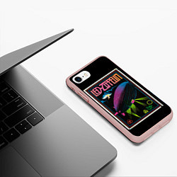 Чехол iPhone 7/8 матовый Led Zeppelin: Angel Poster, цвет: 3D-светло-розовый — фото 2