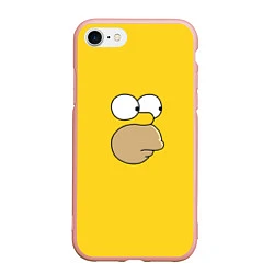 Чехол iPhone 7/8 матовый Гомер стесняется, цвет: 3D-светло-розовый