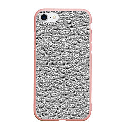 Чехол iPhone 7/8 матовый Мегатролль, цвет: 3D-светло-розовый