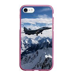 Чехол iPhone 7/8 матовый Космические войска 10, цвет: 3D-малиновый