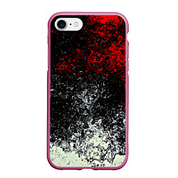 Чехол iPhone 7/8 матовый Взрыв красок, цвет: 3D-малиновый