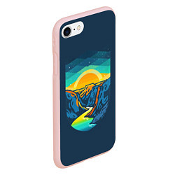 Чехол iPhone 7/8 матовый Гранд Каньон, цвет: 3D-светло-розовый — фото 2