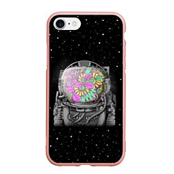 Чехол iPhone 7/8 матовый Цветочный астонавт