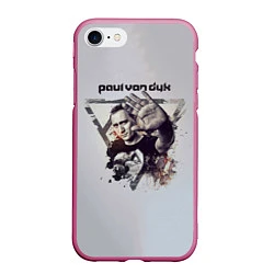 Чехол iPhone 7/8 матовый Paul Van Dyk, цвет: 3D-малиновый
