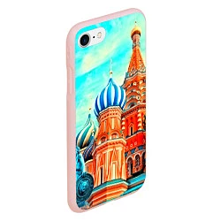 Чехол iPhone 7/8 матовый Blue Kremlin, цвет: 3D-светло-розовый — фото 2