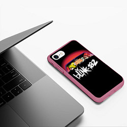Чехол iPhone 7/8 матовый Blink-182, цвет: 3D-малиновый — фото 2