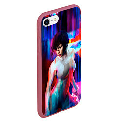 Чехол iPhone 7/8 матовый Ghost In The Shell 13, цвет: 3D-малиновый — фото 2